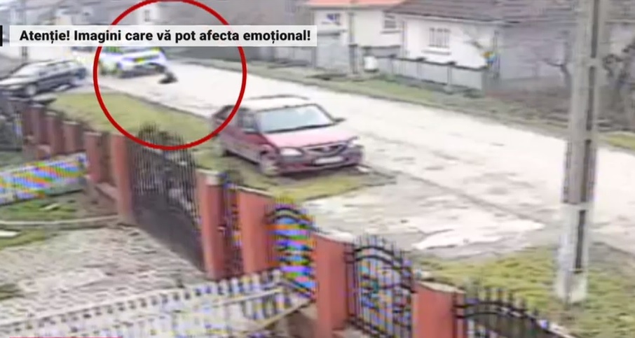 Imagini șocante: Un șofer calcă intenționat un câine