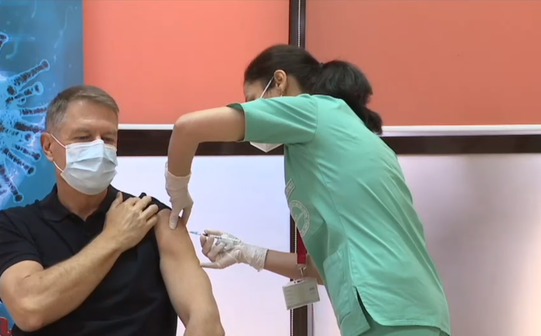 VIDEO. Klaus Iohannis s-a vaccinat împotriva COVID-19