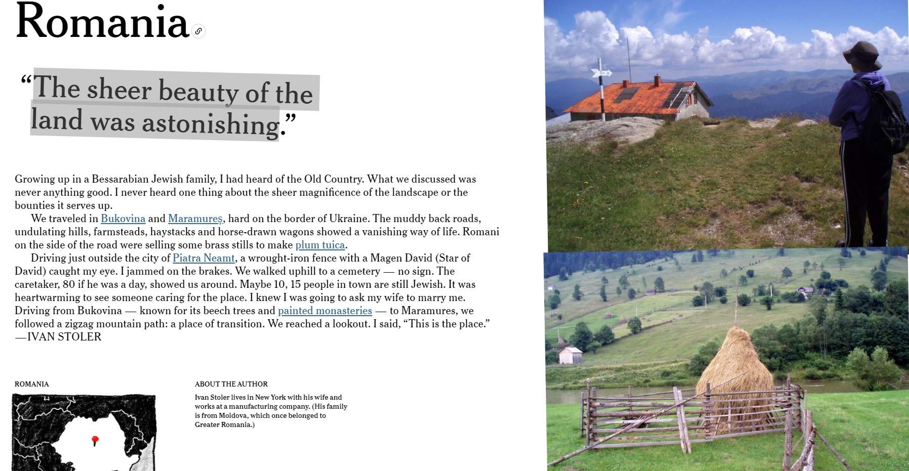 Maramureșul și Bucovina, înscrise pe lista New York Times de destinații de vacanță în vreme de pandemie