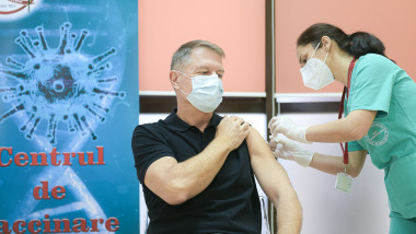 Klaus Iohannis s-a vaccinat împotriva COVID-19
