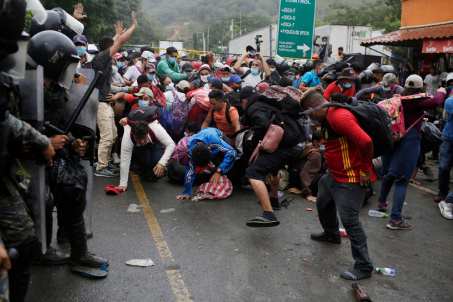 Migrant Caravan Arrives in Guatemala On Its Journey To The U.S.