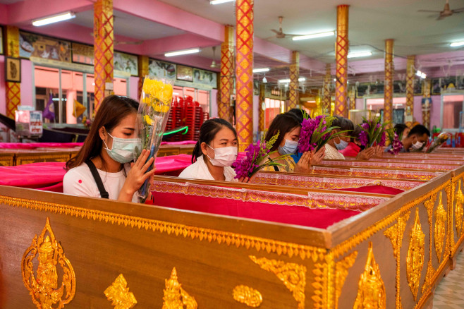 New Year' Eve Coffin Resurrection Ceremony at Thai Temple