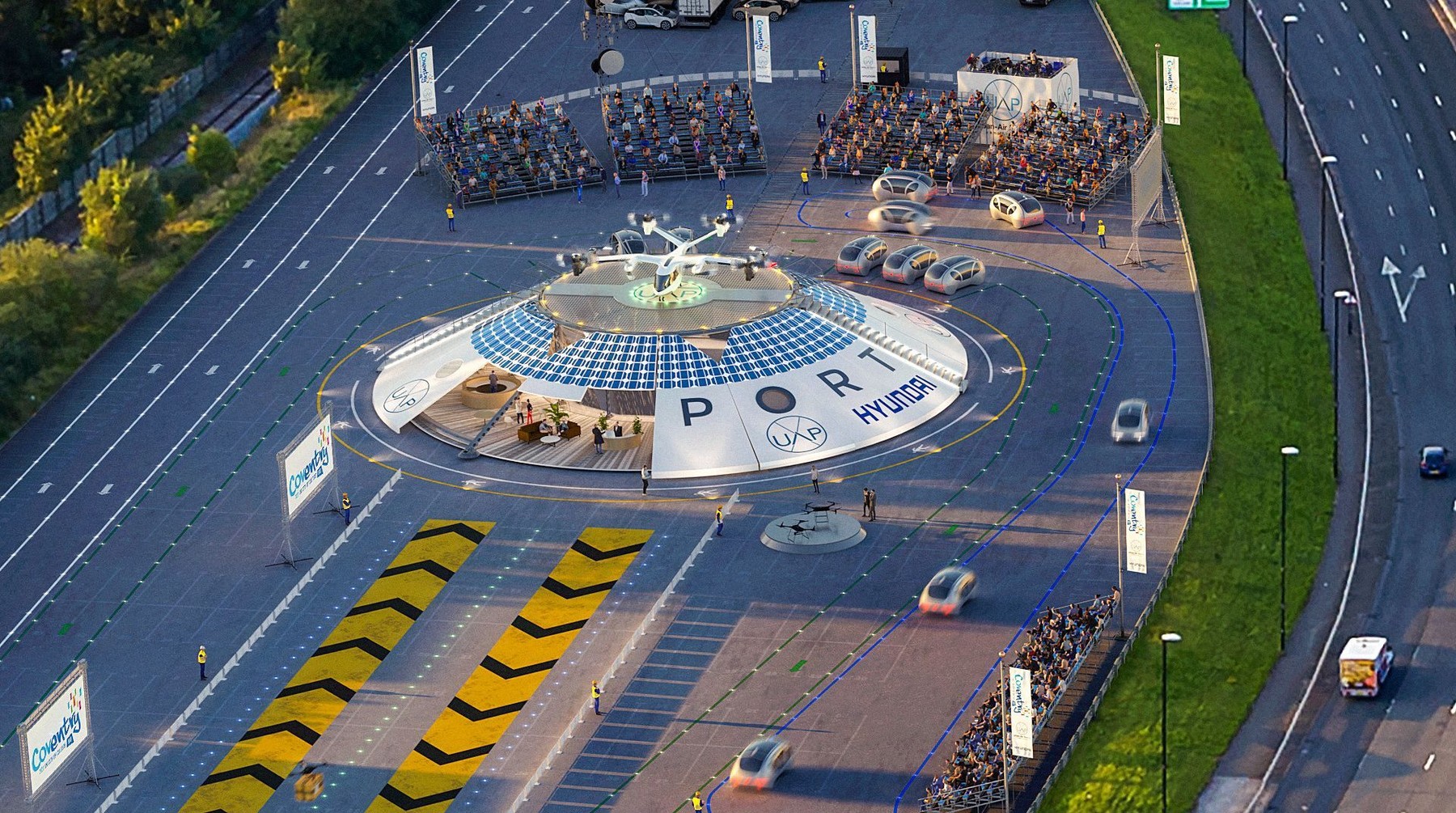 Cum va arăta primul aeroport pentru maşinile zburătoare din viitor. Va fi construit în Marea Britanie anul acesta