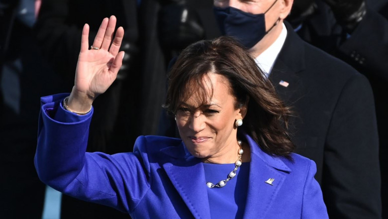 Kamala Harris, vicepreședintele SUA, la ceremonia de investitura