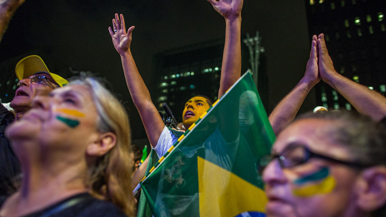 Protest anti-corupție în Brazilia