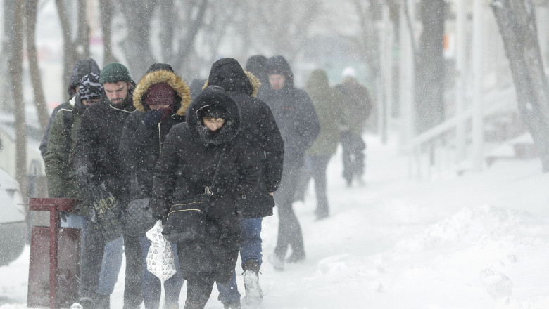 Avertizare meteo de vânt și vreme geroasă. ANM: Ne așteptăm la ninsori și frig în toată țara, de joi