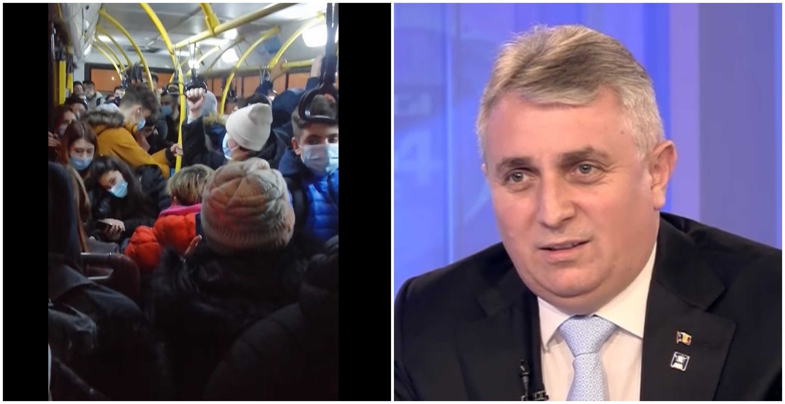 Oamenii stau umăr la umăr într-un autobuz din Buzău. Ministrul de Interne: Operatorul are o responsabilitate imensă