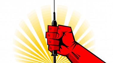 vaccinare anti-COVID concept de tip propagandă