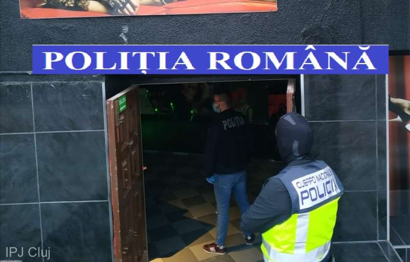 Cluj: Poliţişti români şi spanioli, într-o acţiune comună contra unor infracţiuni de proxenetism, şantaj şi camătă