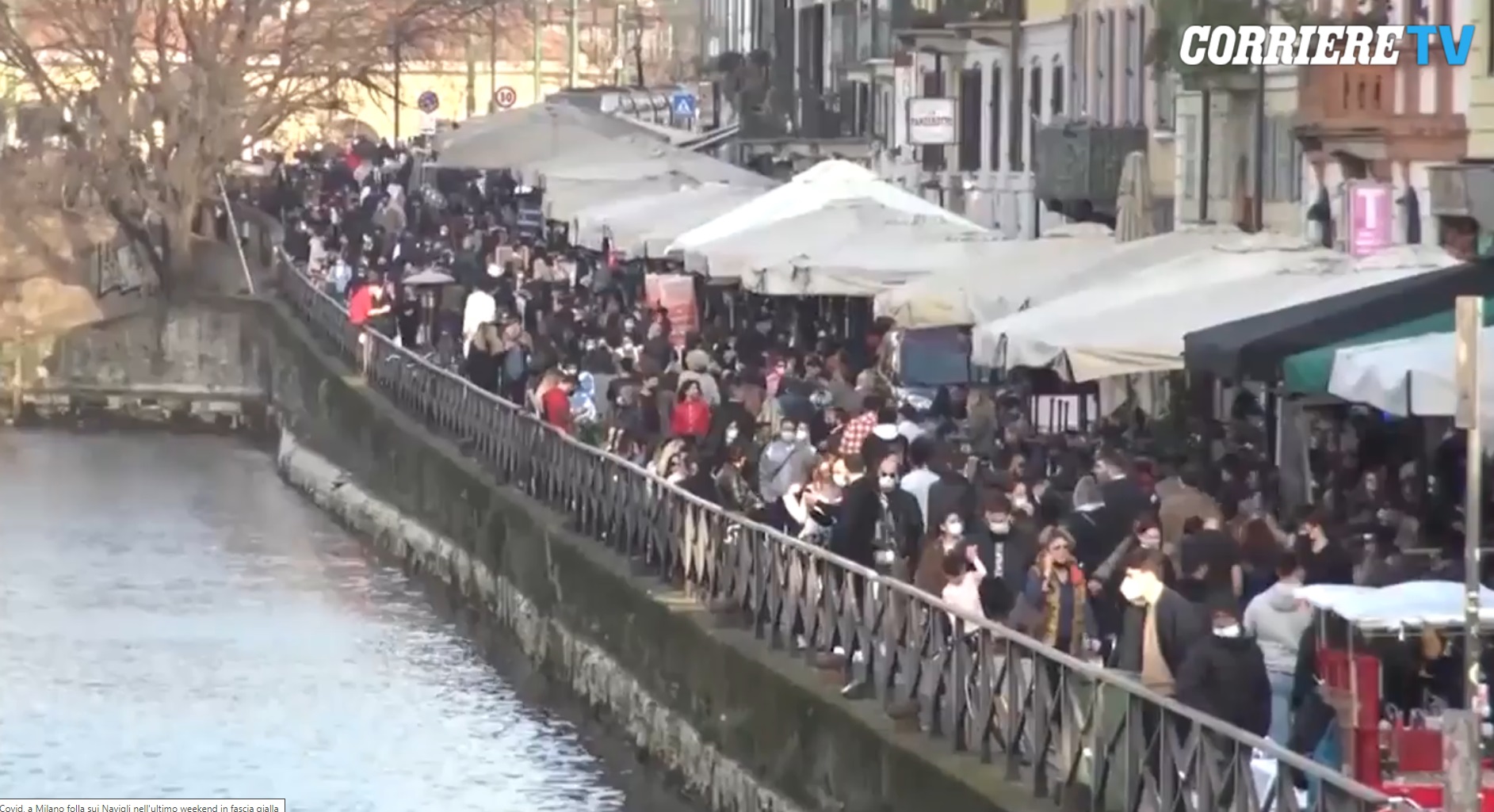 Aglomerație de nedescris în Milano. Părea că toată lumea a ieșit la plimbare înainte de noile restricții dure