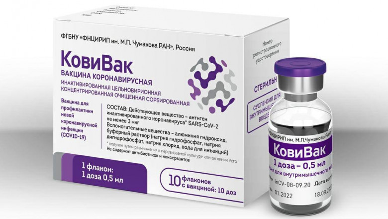 Doza și ambalajul noului vaccin rusesc CoviVac.