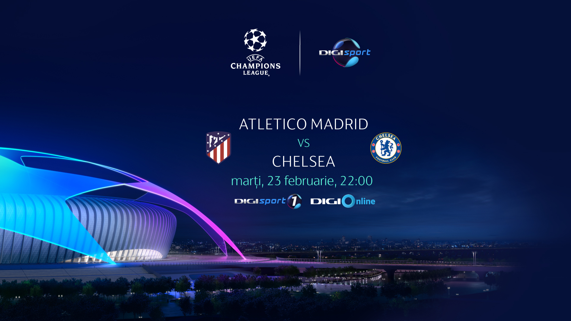 Spectacolul UEFA Champions League, pe Național Arena și, în direct, la Digi Sport