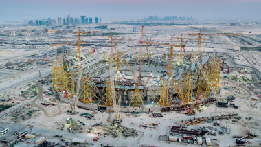Stadionul Lusail, construit pentru Cupa Mondială din 2022, la nord de Doha, Qatar