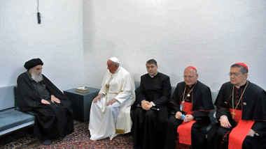 Papa Francisc, la întâlnirea cu Ayatollahul șiit din Irak.