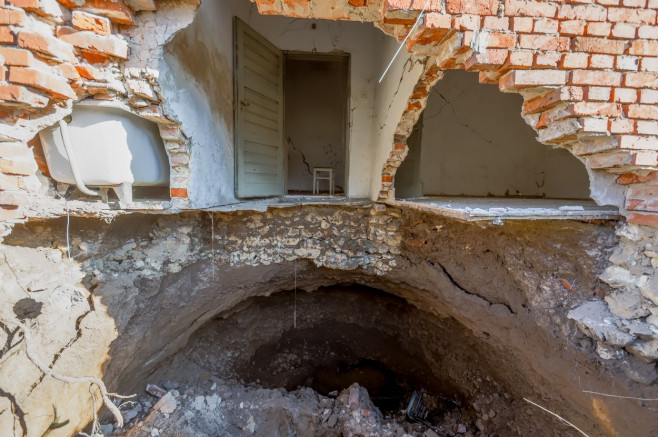 Earthquake damage, Mecencani, Croatia - 16 Feb 2021