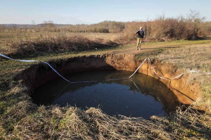 Earthquake damage, Mecencani, Croatia - 16 Feb 2021