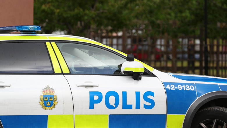 Mașină de poliție din Suedia.