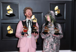 Musical talent pose on the red carpet at the 63rd Annual Grammy Awards show in downtown Los Angeles, Los Angeles Convention Center, Los Angeles, California, United States - 14 Mar 2021