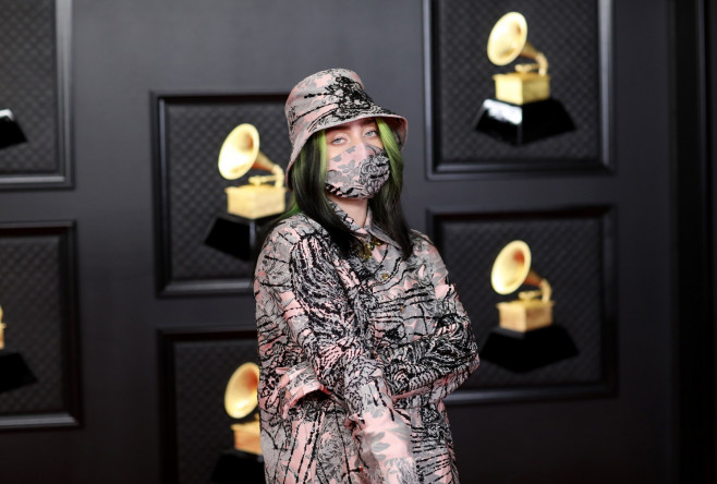 Musical talent pose on the red carpet at the 63rd Annual Grammy Awards show in downtown Los Angeles, Los Angeles Convention Center, Los Angeles, California, United States - 20 Jan 2021