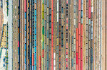 Aerial View Of Colorful Freight Trains In North China