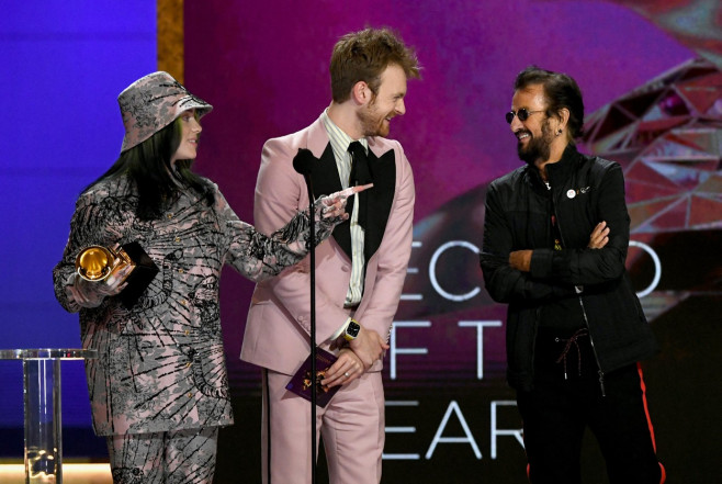 Billie Eilish, Finneas și Ringo Starr pe scena galei premiilor Grammy 2021