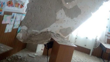 Tavanul unei școli din județul Giurgiu s-a prăbușit