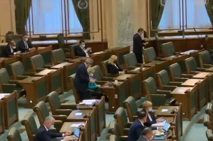 Senatorii au învățat să folosească tableta pentru a vota proiectele de legi. Streinu Cercel a ajutat-o pe Gabriela Firea