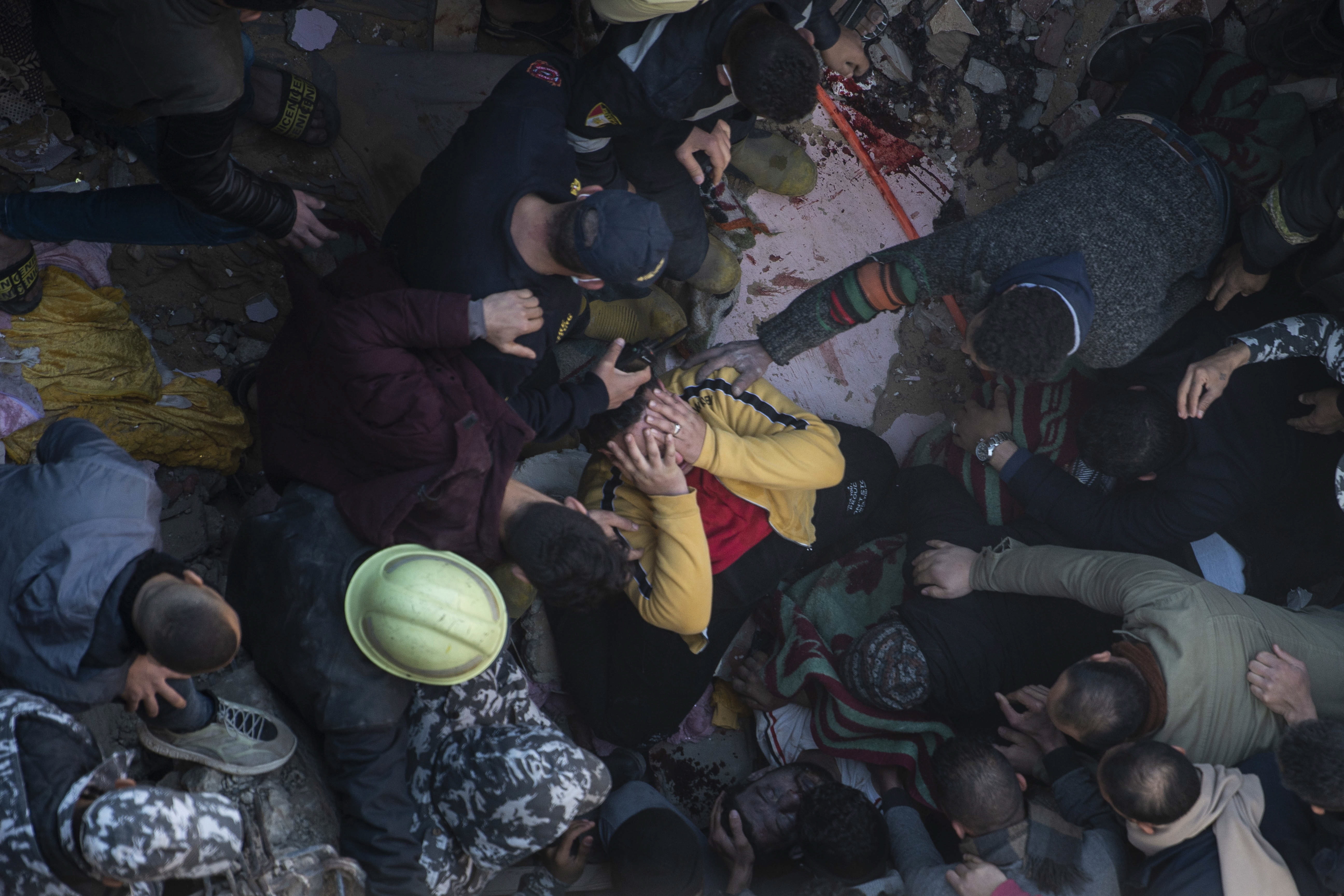 Aftermath of building collapse in Cairo