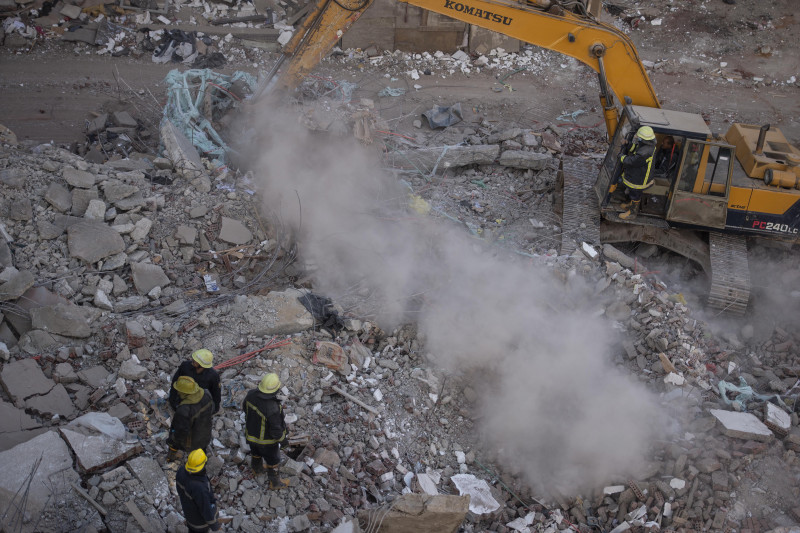 Aftermath of building collapse in Cairo