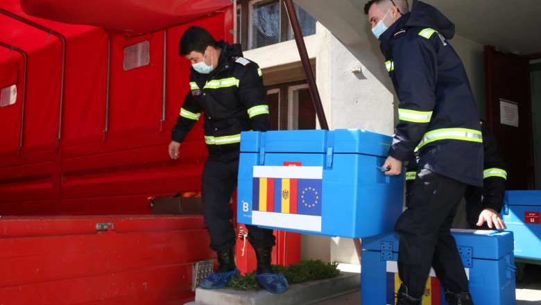 lot de vaccinuri AstraZeneca trimise de România pentru Republica Moldova