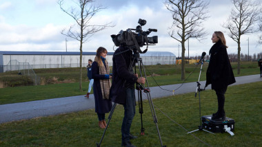 jurnalisti olandezi de televiziune n timpul unui interviu