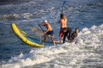 Surfing cu capre, pe o plajă din California