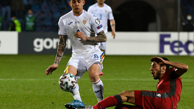 Alecandru Cicâldău în meciul cu Armenia.
