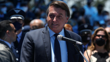 Jair Bolsonaro susține un discurs.