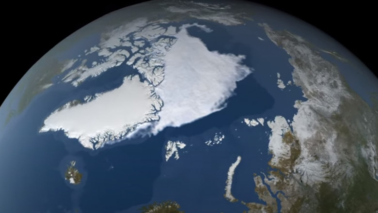 imagine a zonei arcicii cu intinderea maxima de gheata din acest an