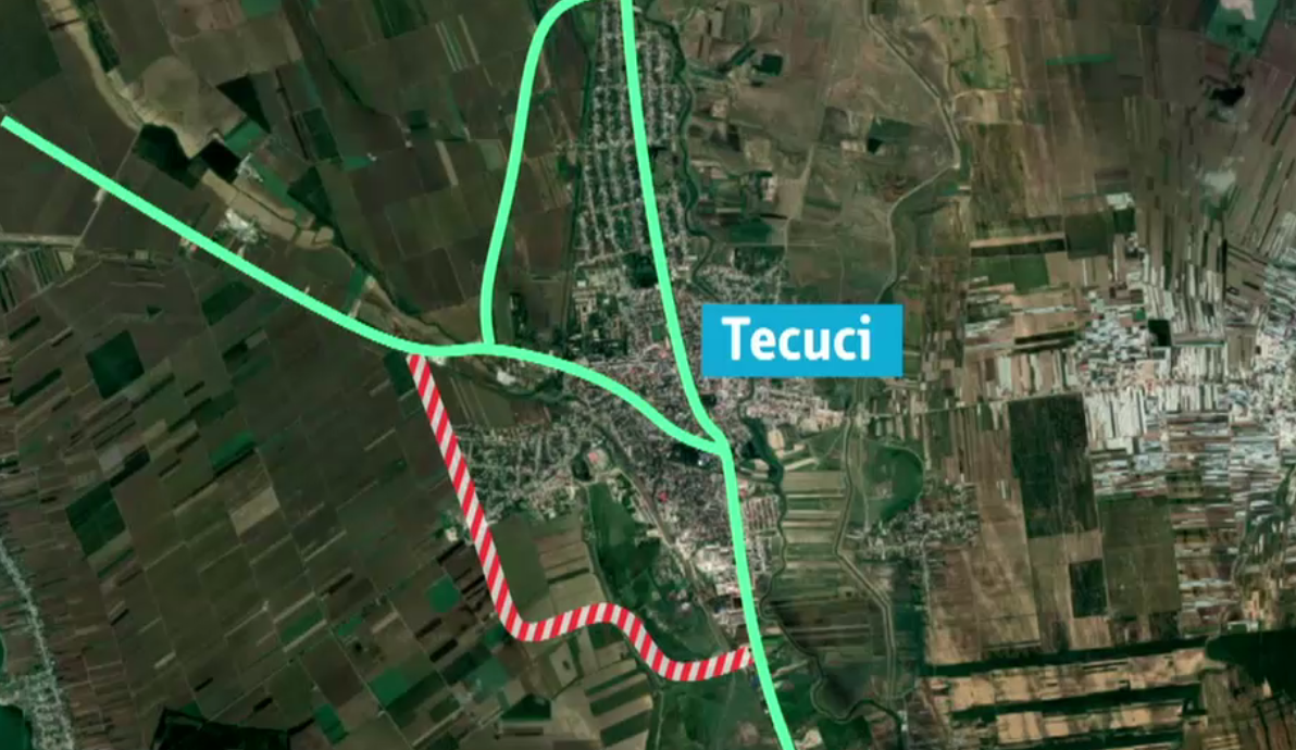 10 ani pentru o centura de 7 kilometri. Pe varianta ocolitoare a Tecuciului ar fi trebuit sa se circule inca de acum 8 ani