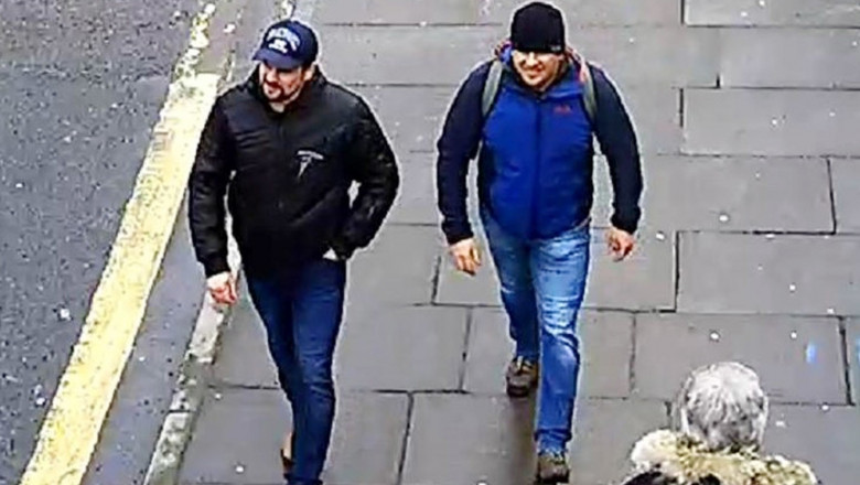 Alexander Petrov şi Ruslan Bosşirov, consideraţi a fi agenţi GRU implicaţi în explozia unui depozit de muniţii în Cehia şi otrăvirea spionului rus Skripal.