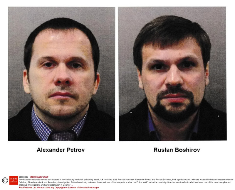 Fotografiile lui Alexander Petrov şi Ruslan Boşirov, suspectaţi a fi agenţi ai GRU, serviciile secrete ale armatei ruse