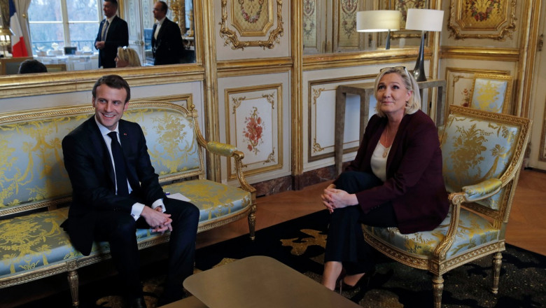 Macron și le Pen la Elysee