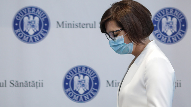 Ioana Mihăilă la prima conferință ca ministru al sănătății.
