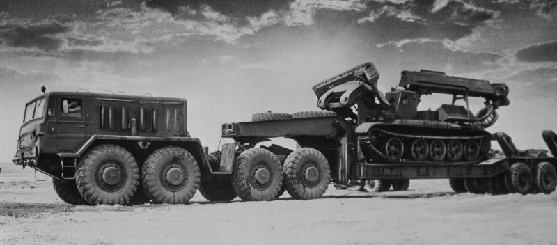 Equipment on the way to Chernobyl cleanup operations