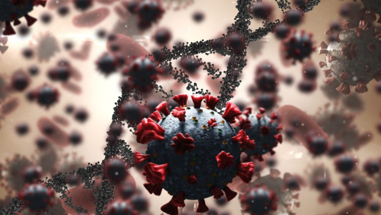 ADN coronavirus ilustratie animata