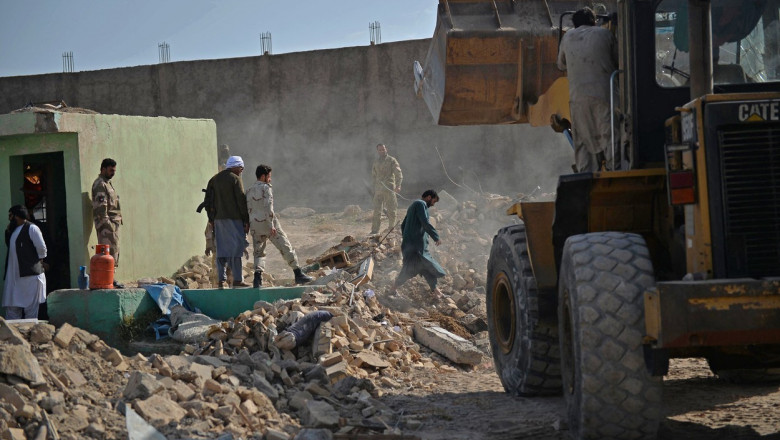 ruine n urma unui atac terorist in afganistan