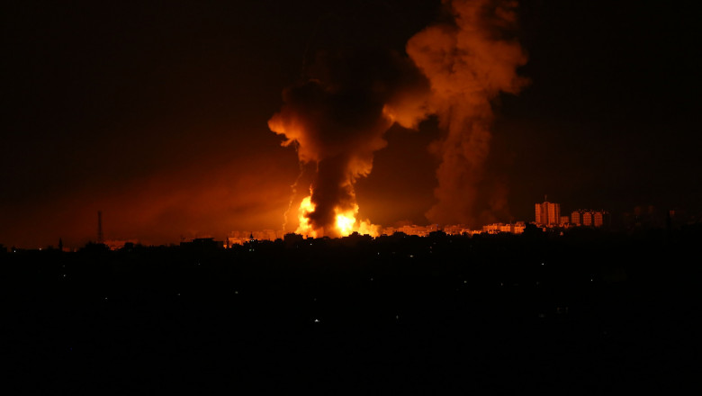 Bombardament în Făția Gaza.