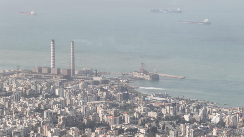 Imagine de sus a Beirutului, capitala Libanului.