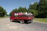 Tourist transport on the island Kihnu. Estonia 24th July, 2015
