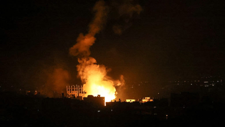 Semnal luminos aruncat de armata israeliană în Gaza