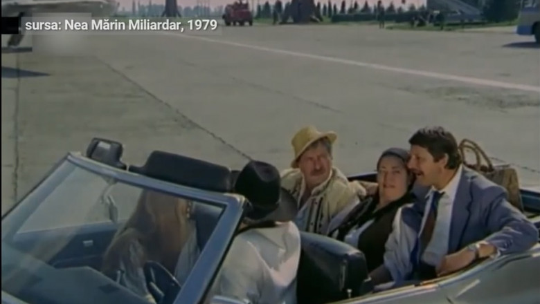 scena din filmul nea marin miliardar cu amza pellea in dublu rol in masina