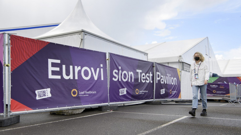 zona de testare covid a participantilor la eurovision