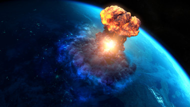 simulare ciuperca nucleara dupa ce pamantul este lovit de un asteroid